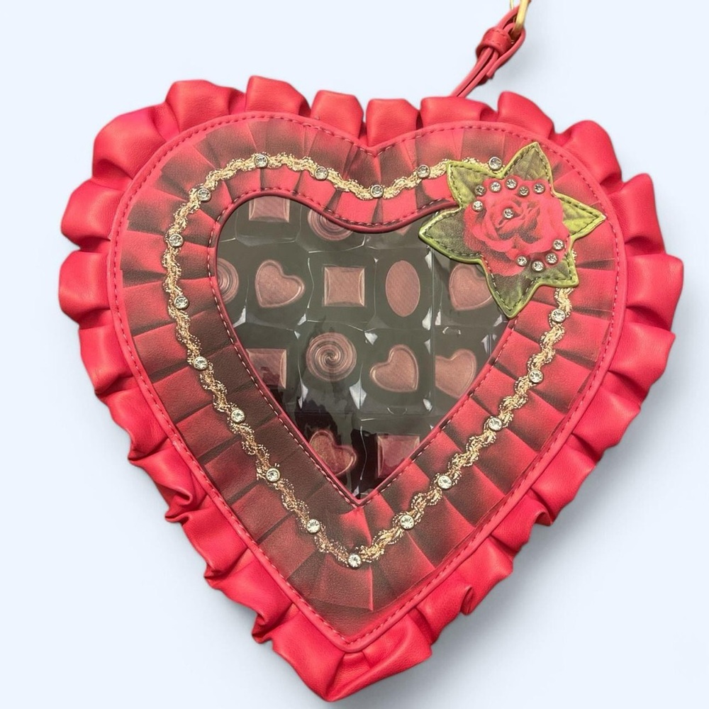Betsey Johnson Red Heart Crossbody Bag